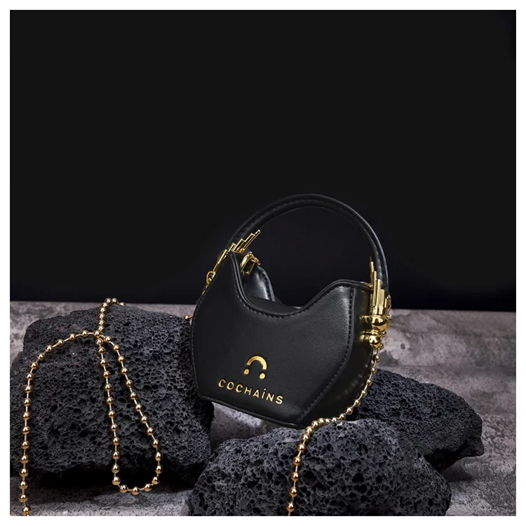 

2025 Luxury Mini Chain Bag - Elegant Princess Crossbody Purse, Trendy Korean-Style Clutch with Detachable Strap