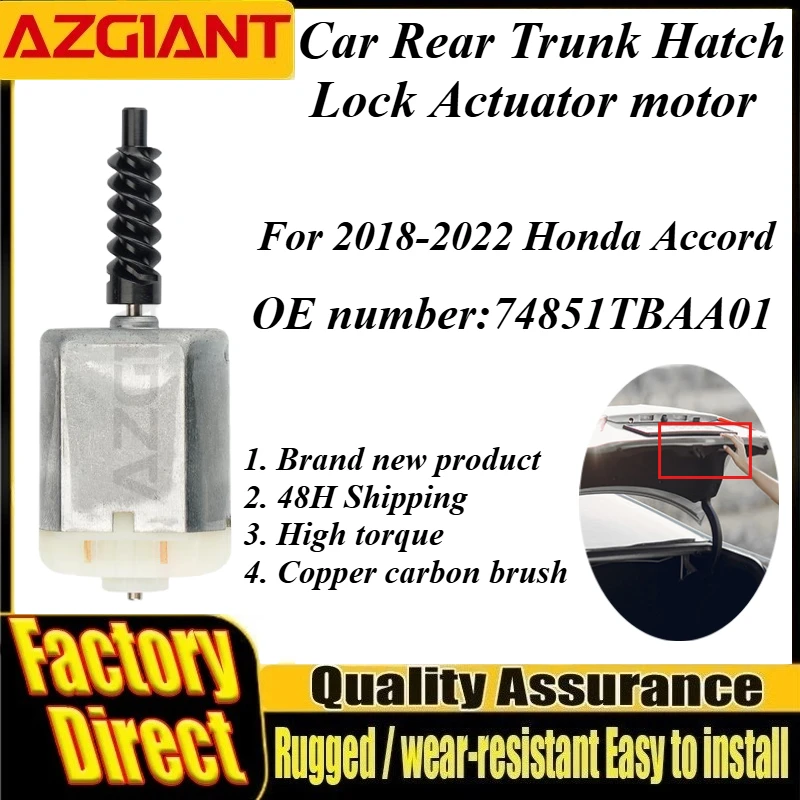 For 2018-2022 Honda Accord FC-280SC-20150 Car Deck Lid Latch Motor 12000rpm High Speed Motors Brand New Auto Spare Accessoires