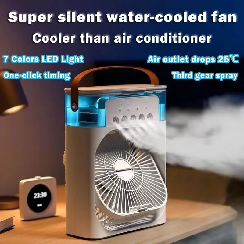 Portable 3 In 1 Fan AIr Conditioner Household Small Air Cooler LED Night Lights Humidifier Air Adjustment Home Fans Dropshipping