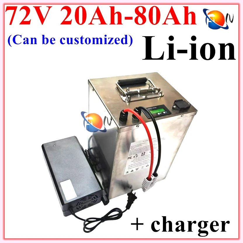 72V 20AH 30AH 40Ah 50AH 60AH 70AH 80Ah Lithium -ion battery with BMS for motorcycle electric car pedal energy golf cart