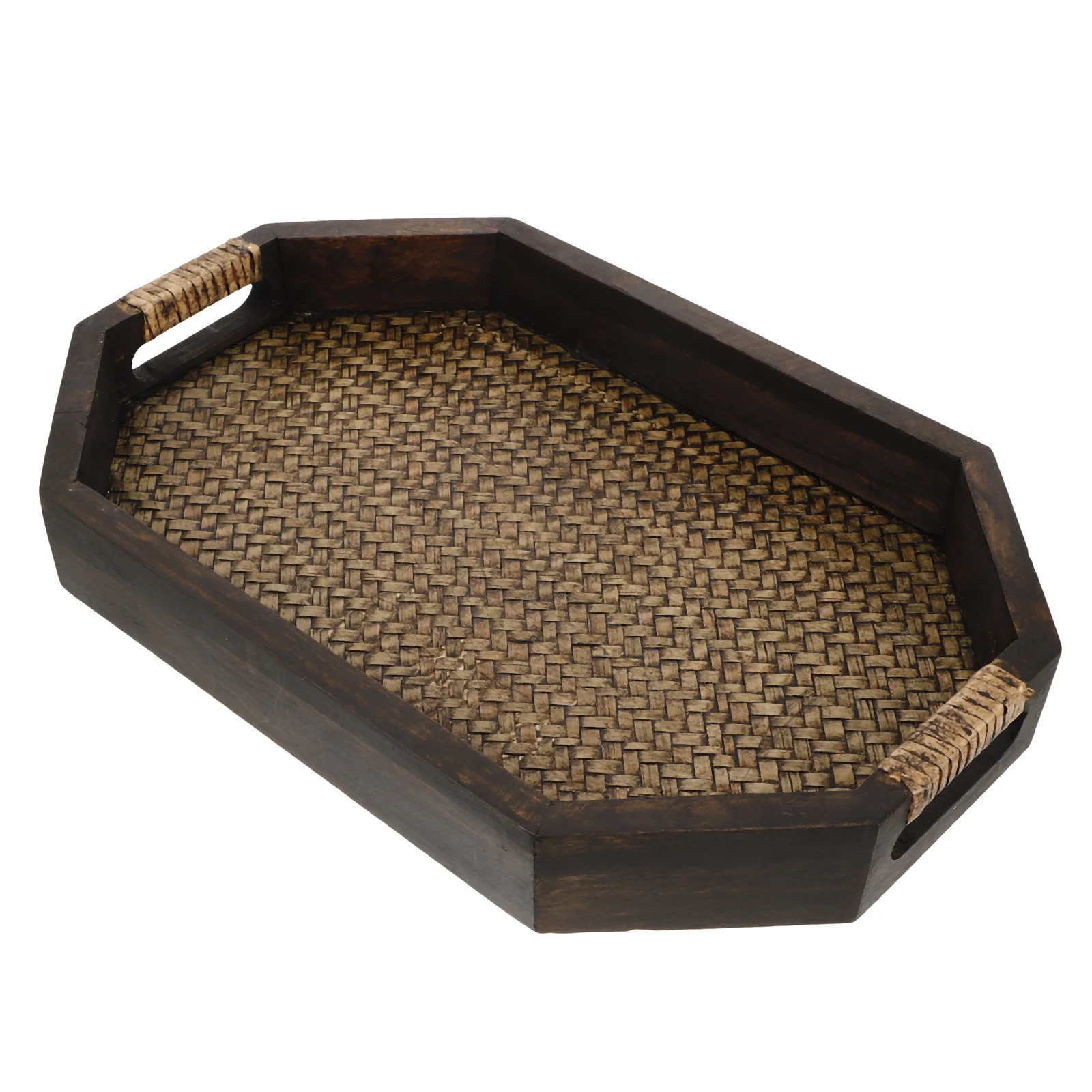 

Bamboo Wooden Tea Tray Rectangular Large Capacity Serving Tray for Tea Sets Snacks Fruit Decorative Storage Plate