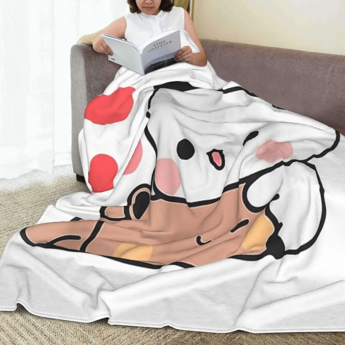 Bubu Dudu Valentines Day Soft Blanket Travel Plush Throw Blanket Funny Outdoor Flannel Bedspread Sofa Bed Cover