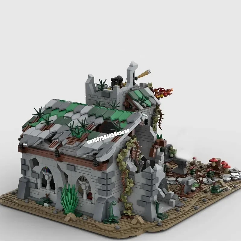 New 2834Pcs Moc European Medieval Castle Street View Series Dark Ritual Model Diy Creative Ideas Toy Birthday Gift Custom Puzzle