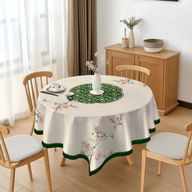 M2023  Chinese style printing PVC tablecloth  Waterproof oil resistant required  Hotel Restaurant Home Garden  Tablecloth