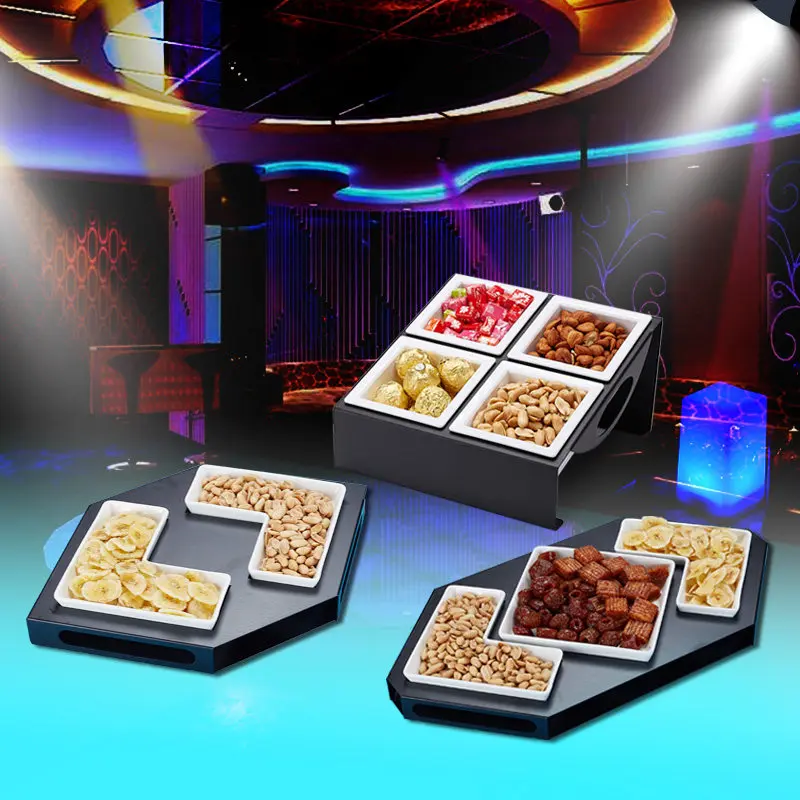 

Bar snack plates, creative grids shelves, dim sum, dried fruit snack plates wrought