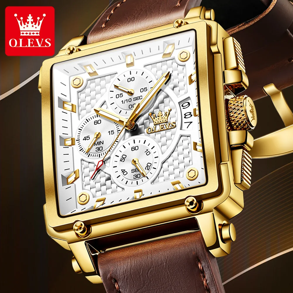 

OLEVS 9925 Mens Watch Quartz Watch Multifunctional Business Watch For Men 30m Waterproof Luminous Box Gift