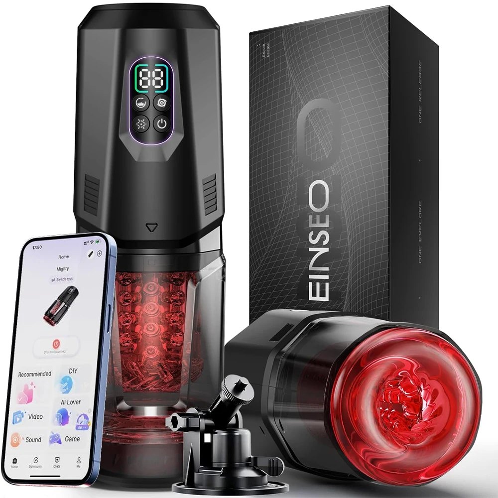 Automatic Thrusting Rotation Male Masturbator Cup Telescopic Masturbation Piston for Men Penis Pump Blowjob Sex Toys Adult Goods