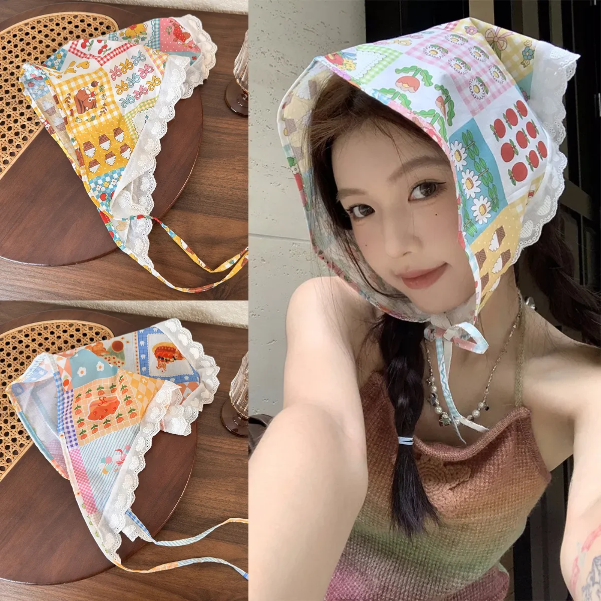 lenco-de-cabelo-triangular-estilo-pastoral-estampado-para-mulheres-e-meninas-acessorio-de-cabelo-para-viagem-de-verao-e-fotos-faixa-de-cabelo-com-renda-lenco-de-cabeca-turbante