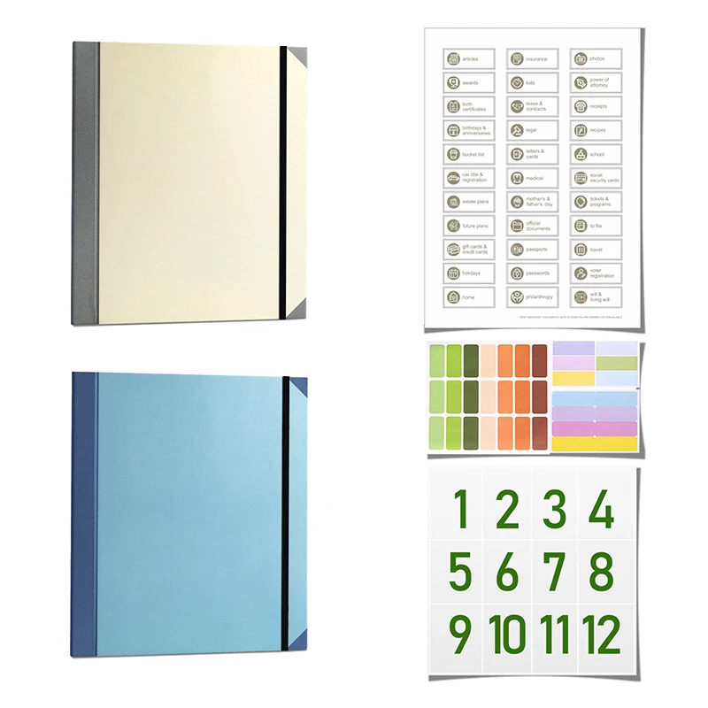 정리함 폴리오 빌 문서 인증서 거치대, 가족 부동산 계획, 긴급 바인더 선물