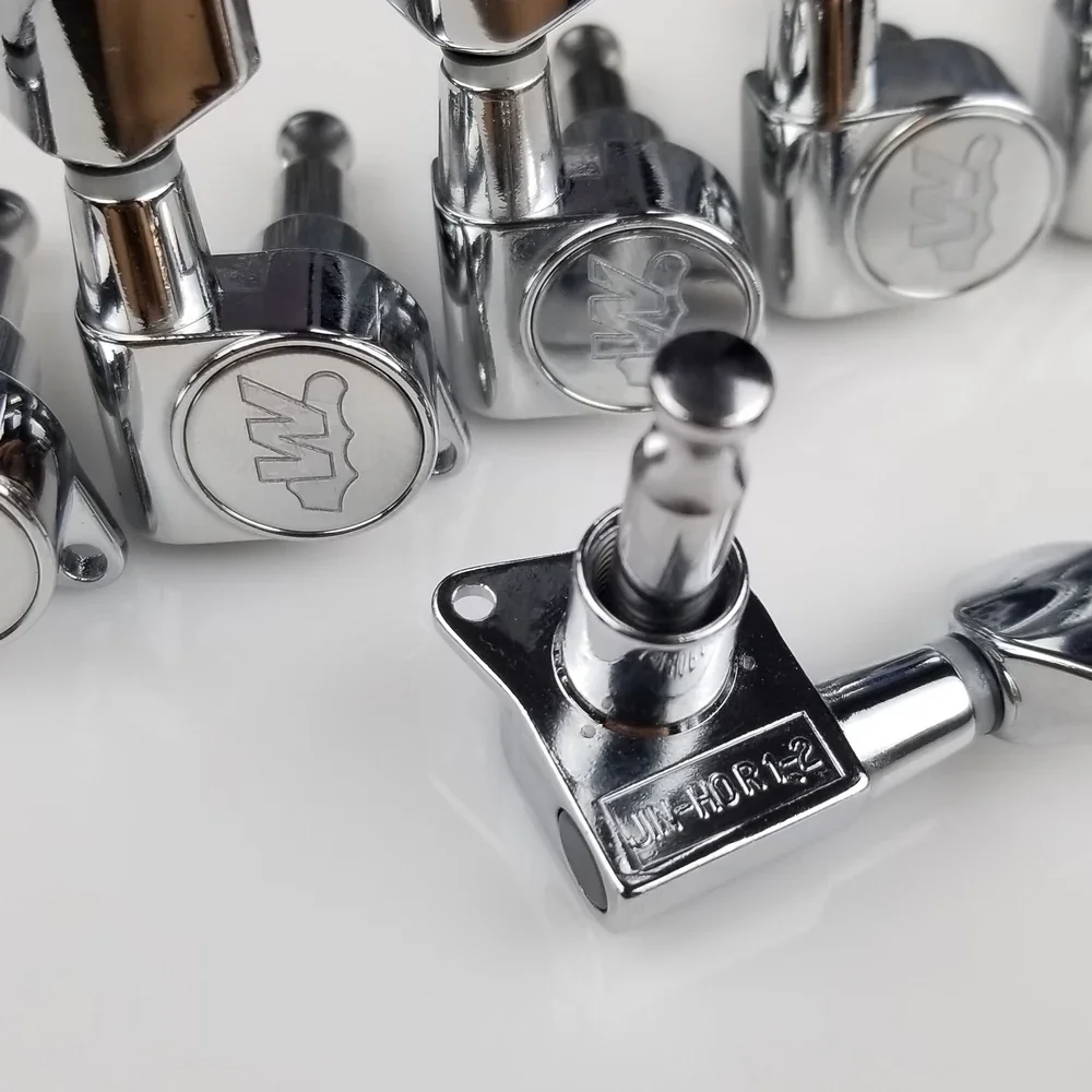 Wilkinson WJN-07 Electric Guitar Machine Heads Tuners for  Chrome Silver Tuning Pegs ( With packaging )