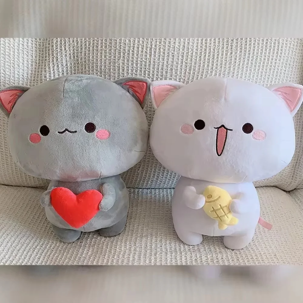 Cute Cartoon Peach Cat Plush Doll With 3d Expression Pack A Cute Cat Pillow For Hugging A 3d Pillow For Anime A Toy A  Gift