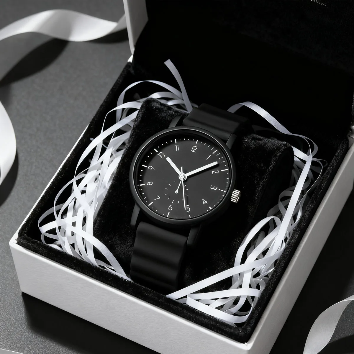 

1 шт.-минималистичные женские часы с силиконовым ремешком, кварцевые часы для друзей, семейный рождественский подарок на день Святого Валентина