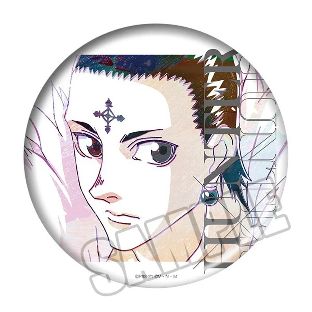 58mm Anime HUNTER×HUNTER Feitan Pōtoo Nephelpito GON·FREECSS Chrollo Lucilfer Cosplay COSTUME Badge Pin SPTE Tinplate Brooch
