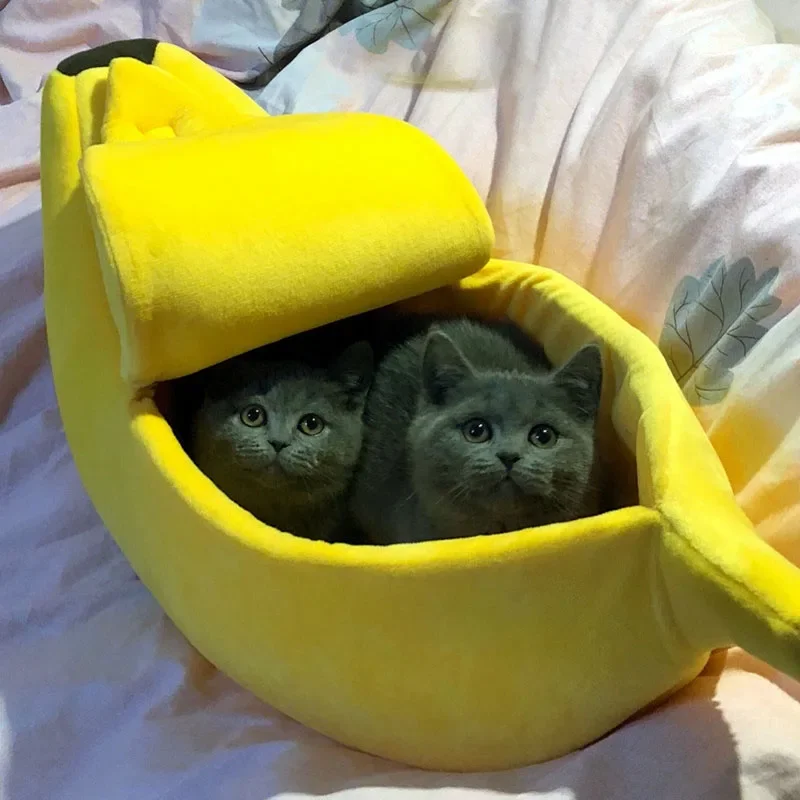 Banana Cat Bed Soft Cozy Warm Cat Window Hammock Durable Cat Bed House Cushion Portable Cat Tent Kennel Basket Nest Pet Supplies