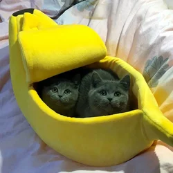 Banana Cat Bed Soft Cozy Warm Cat Window Hammock Durable Cat Bed House Cushion Portable Cat Tent Kennel Basket Nest Pet Supplies