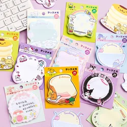 10pcs/lot Kuromi Cinnamoroll Memo Pad Sanrio Pochacco Sticky Notes Stationery Label Notepad Planner Sticker Post School Supplies