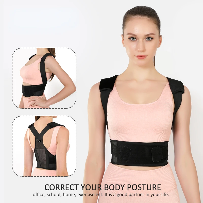 Fully Adjustable Straightener Upper Spine Support Men Women BackBack Brace Posture Corrector