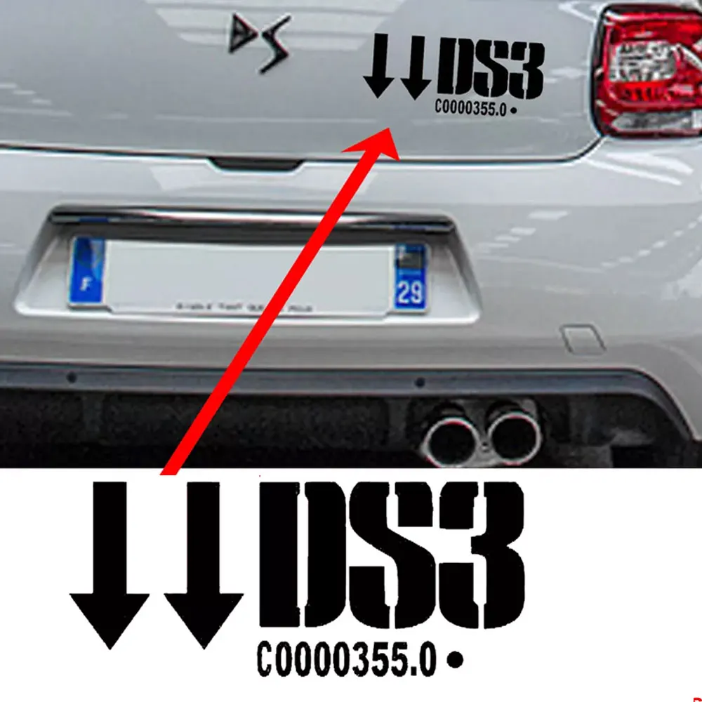 DS3 Trunk Sticker for Citroen Racing DS 3 Racing Malle Arr