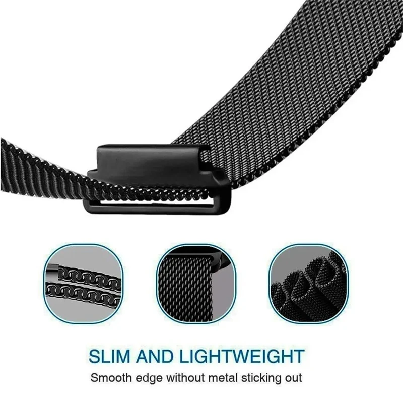 22mm 20mm Strap for Samsung Galaxy Watch 7/6/5/4 44mm/40mm Magnetic Loop Bracelet Galaxy Watch 4/6 Classic 47mm 46mm Metal Band