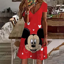 Female Clothing Clothes for Summer Dresses Woman 2022 Fashion Women Mickey Beach Outing Women's Summer Long Dress 2022 New Hit