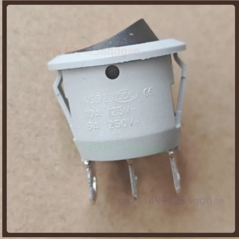 1PCS For KCD2 Round Rocker Switch 3Pin 2Position Black Cap 6A250V Power Toggle Switch 20MM Cutout