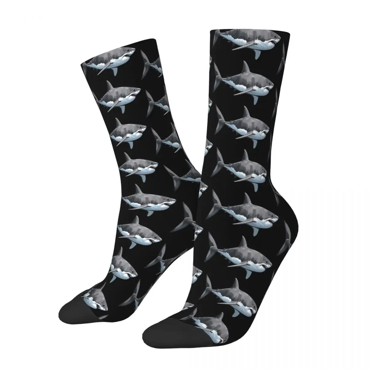 Great White Shark Socks Male Mens Women Autumn Stockings Harajuku