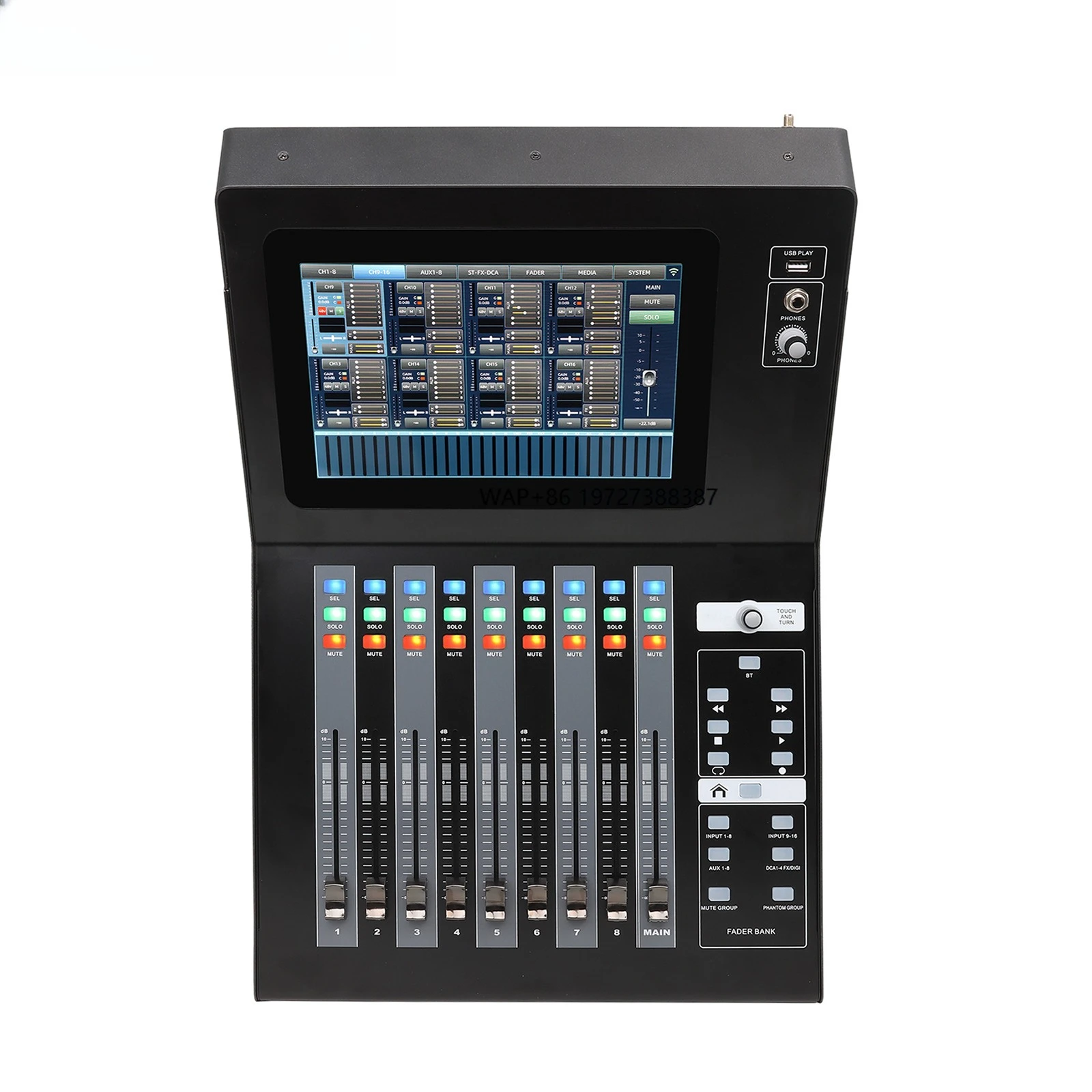 

DM3I Digital Mixer - 16-Channel Professional Audio Mixer with Touchscreen, Bluetooth, iPad Control for Live & Studio Sound