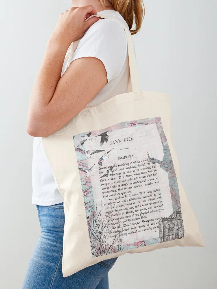 Jane Eyre Collage Tote Bag Handbags the tote bag