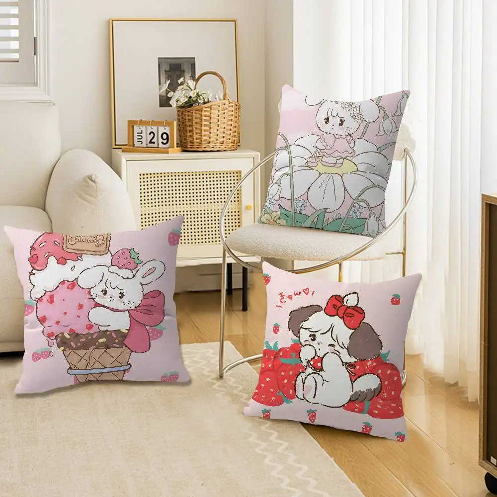 Cute M-Mikko I-Illustrations Pillow Cover For Bedroom Room And Living Room Sofa Decorative Cushion Cover