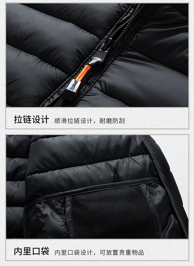 New hooded Lightweight Down Jacket for Men Slim Fit Solid Color Korean Style parkas Trendy Mens Cold-resistant Stylish men Coats