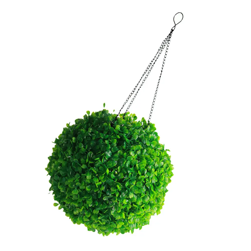 

1pc Grass Ball Lamp Solar Lantern Outdoor Hanging Lights Green Faux Spheres Yard Pendant Light Garden