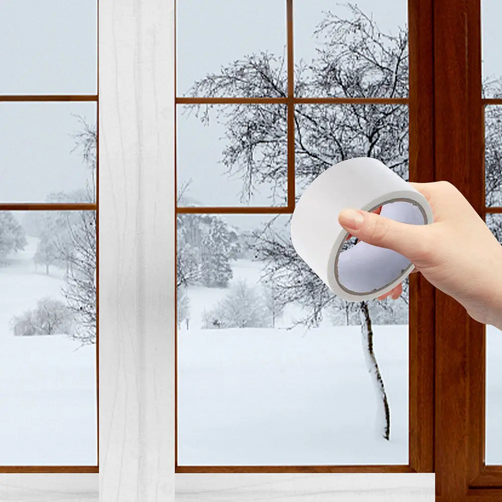 5 Rolls Window Sealant Tape Windproof Weather Resistant Draft Stopper for Door Window Gaps Home Office Insulation Thermal
