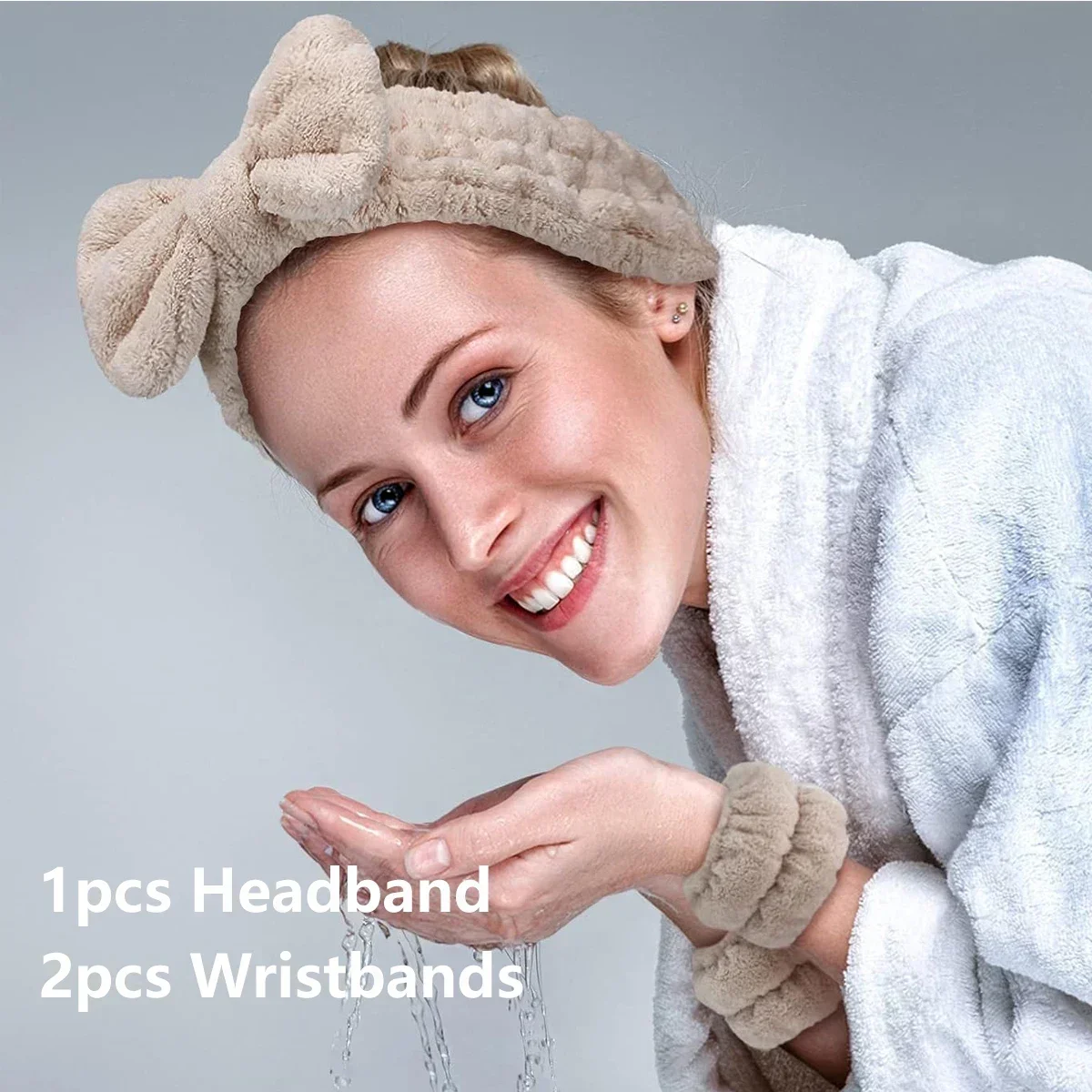 مجموعة فرش وإسفنجات مكياج مكونة من 20/40 قطعة، منتفخة مكياج بنية، بيضة تجميل، عصابة رأس، مجموعة إزالة معصمه، أداة مكياج، هدية، #6