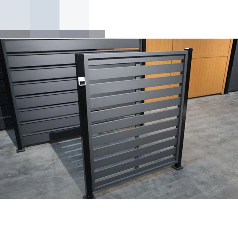 Clôture extérieure en aluminium de confidentialité horizontale d'écran de jardin en métal de 8 pieds