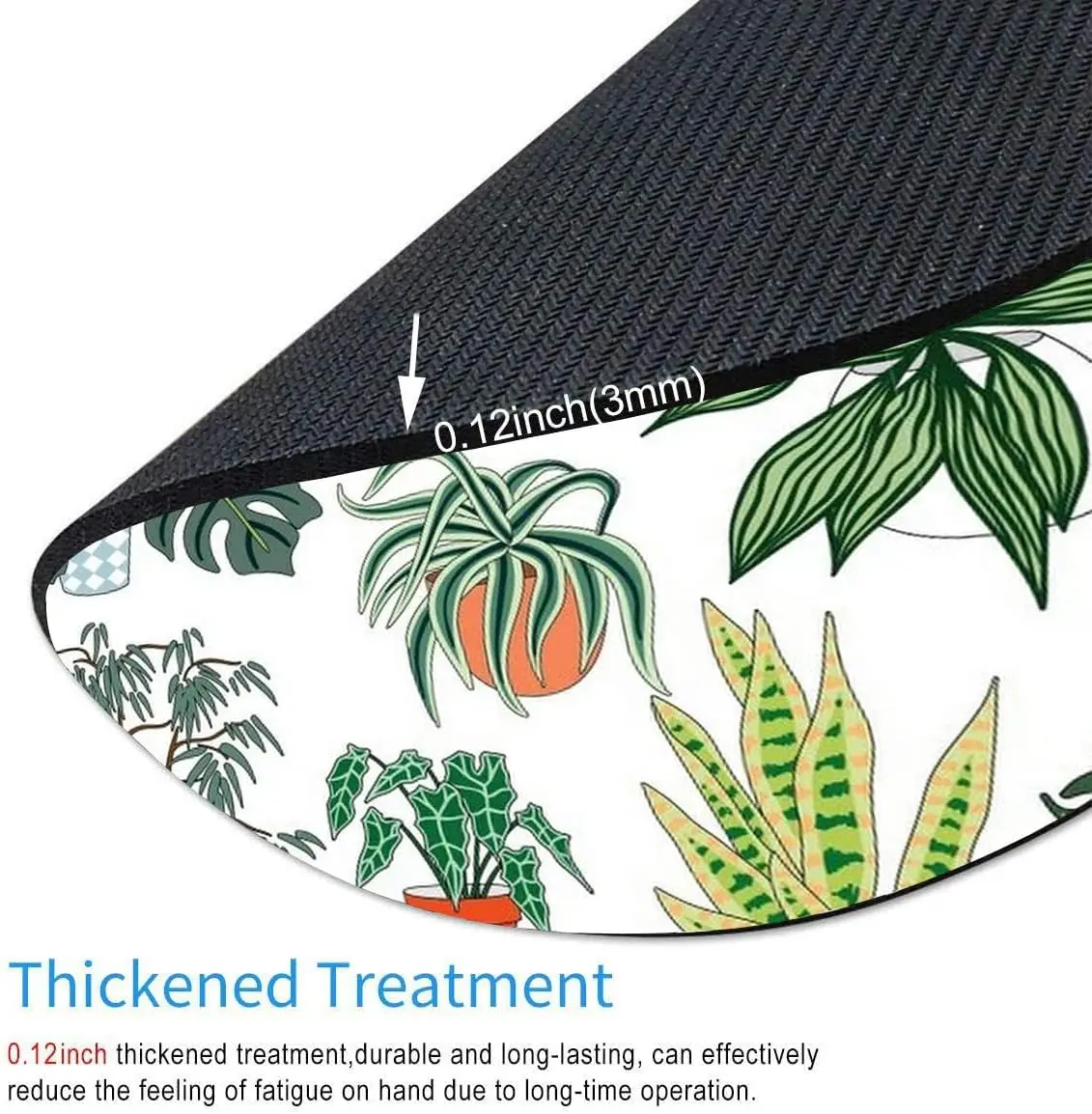 Potted Plant Mouse Pad Mouse Pads for Desk Washable Gaming Mousepads Non-Slip Rubber Base Computer Small Mouse Pads