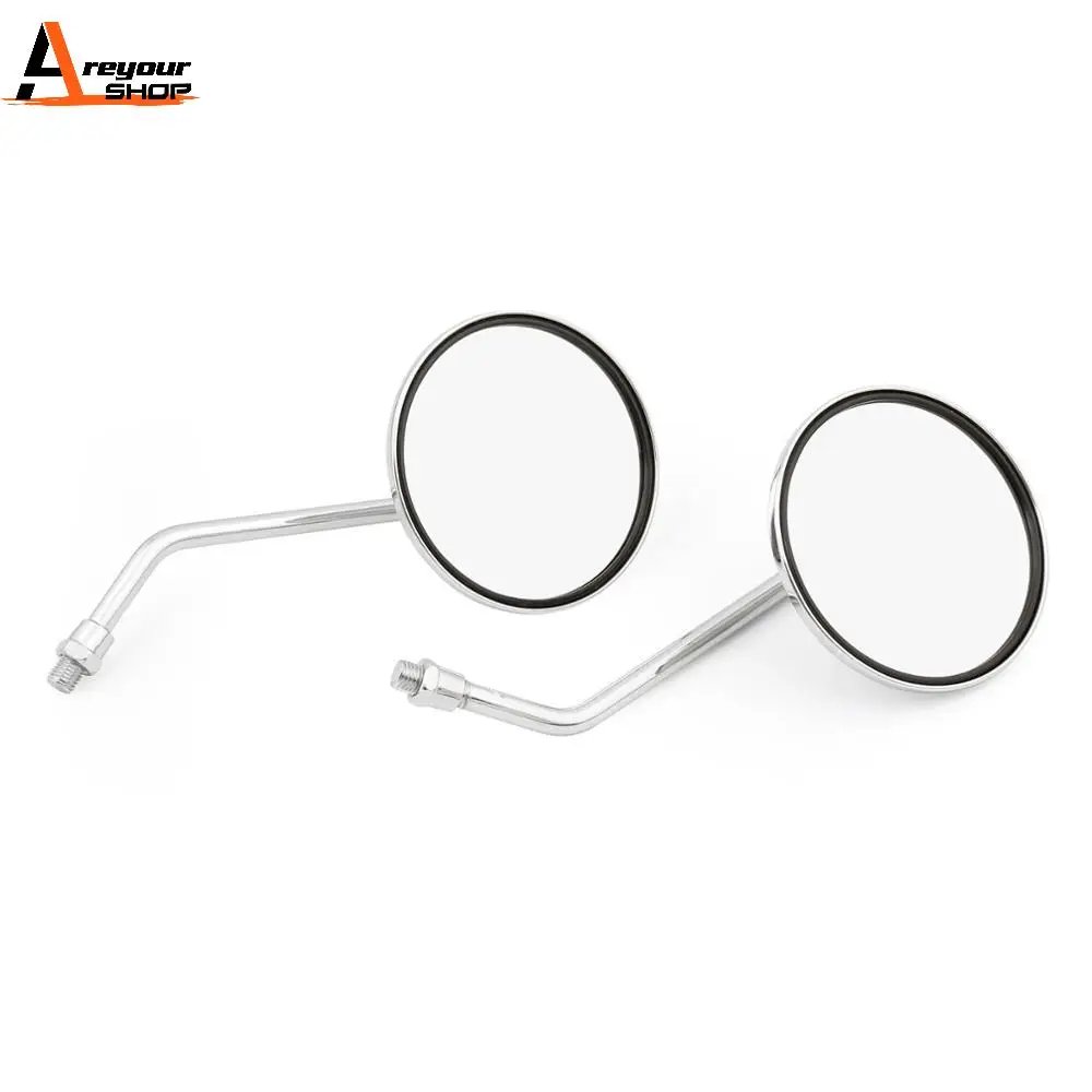 Areyourshop for Suzuki A100 GT185 GT750 T500 GT550 GT380 GT250 Rearview Mirrors 10mm Round Chrome Motorcycle Parts