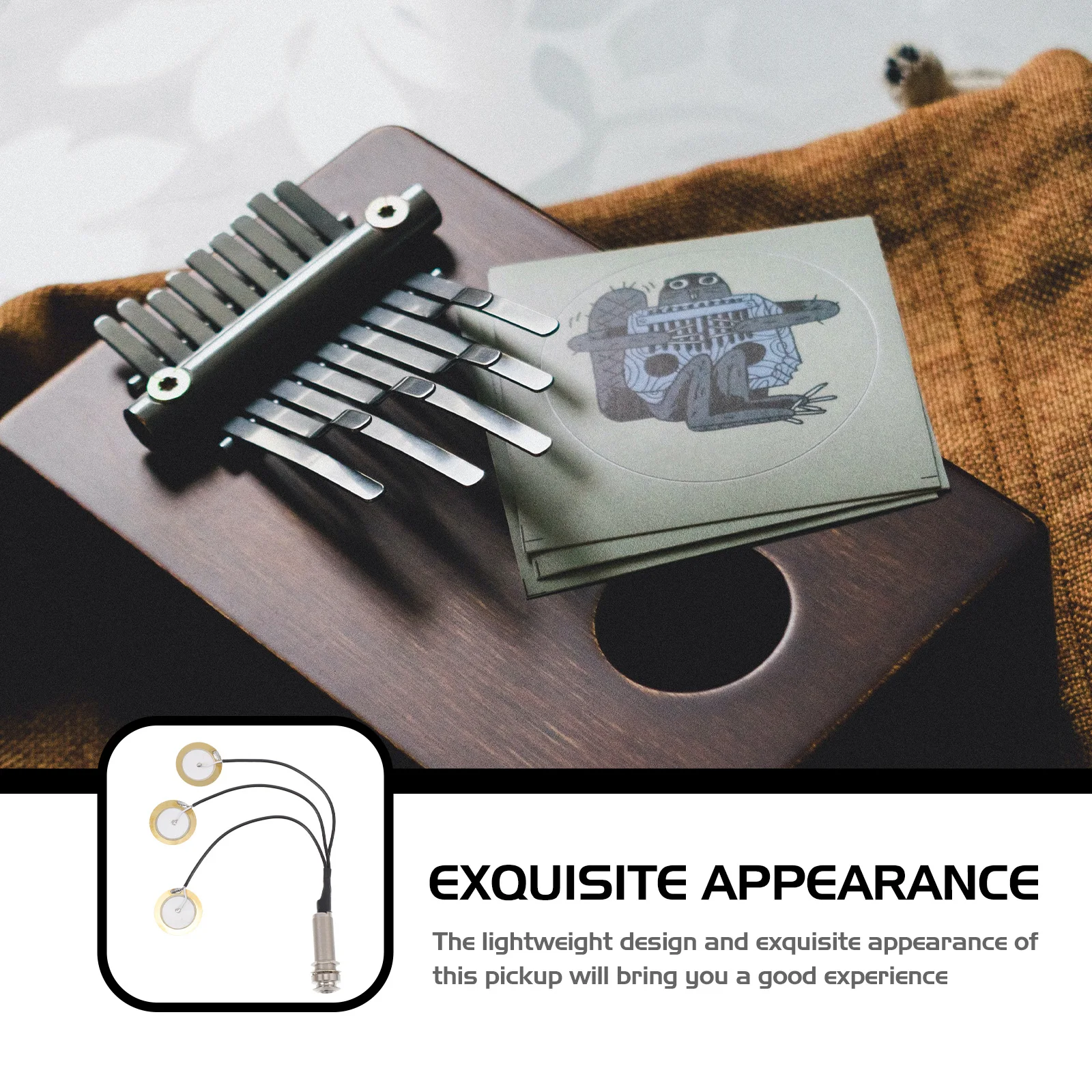 1Pcs Professional Kalimba Pickup Tail Nail Patch Easy Installation Thumb Piano Supply Silver Kalimba Pickup Thumb Piano Tool