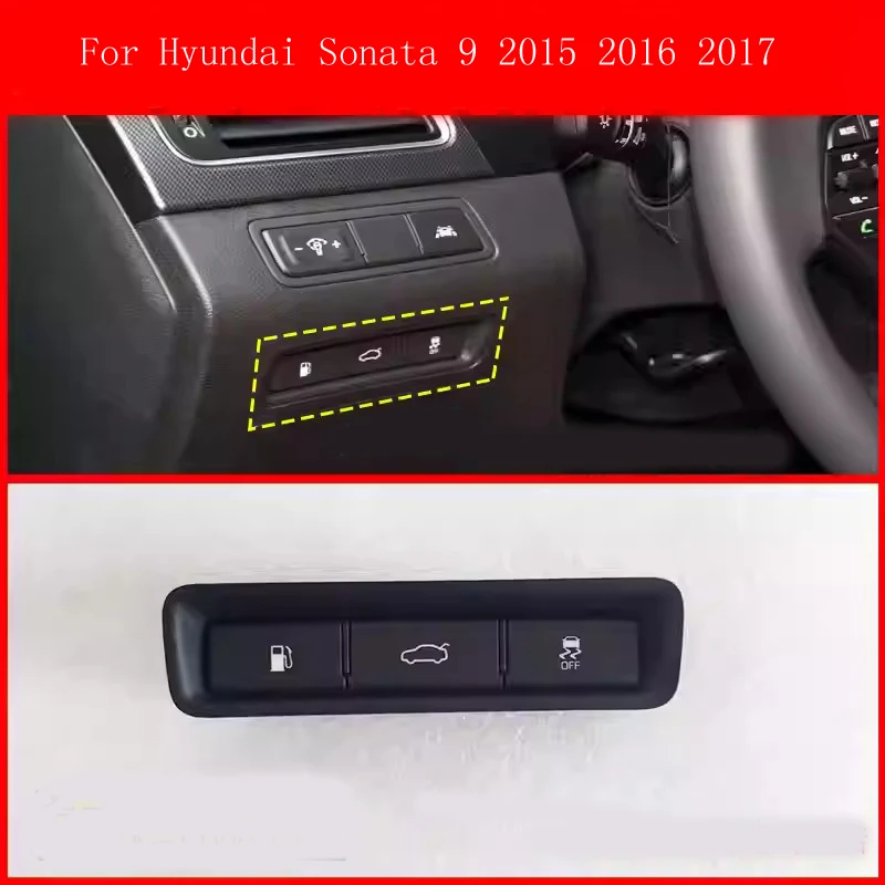 Car Accessories Fuel Tank Cap Switch Button for Hyundai Sonata 9 2015 2016 2017 Trunk Switch, Anti Slip Button 93750-C1100TRY