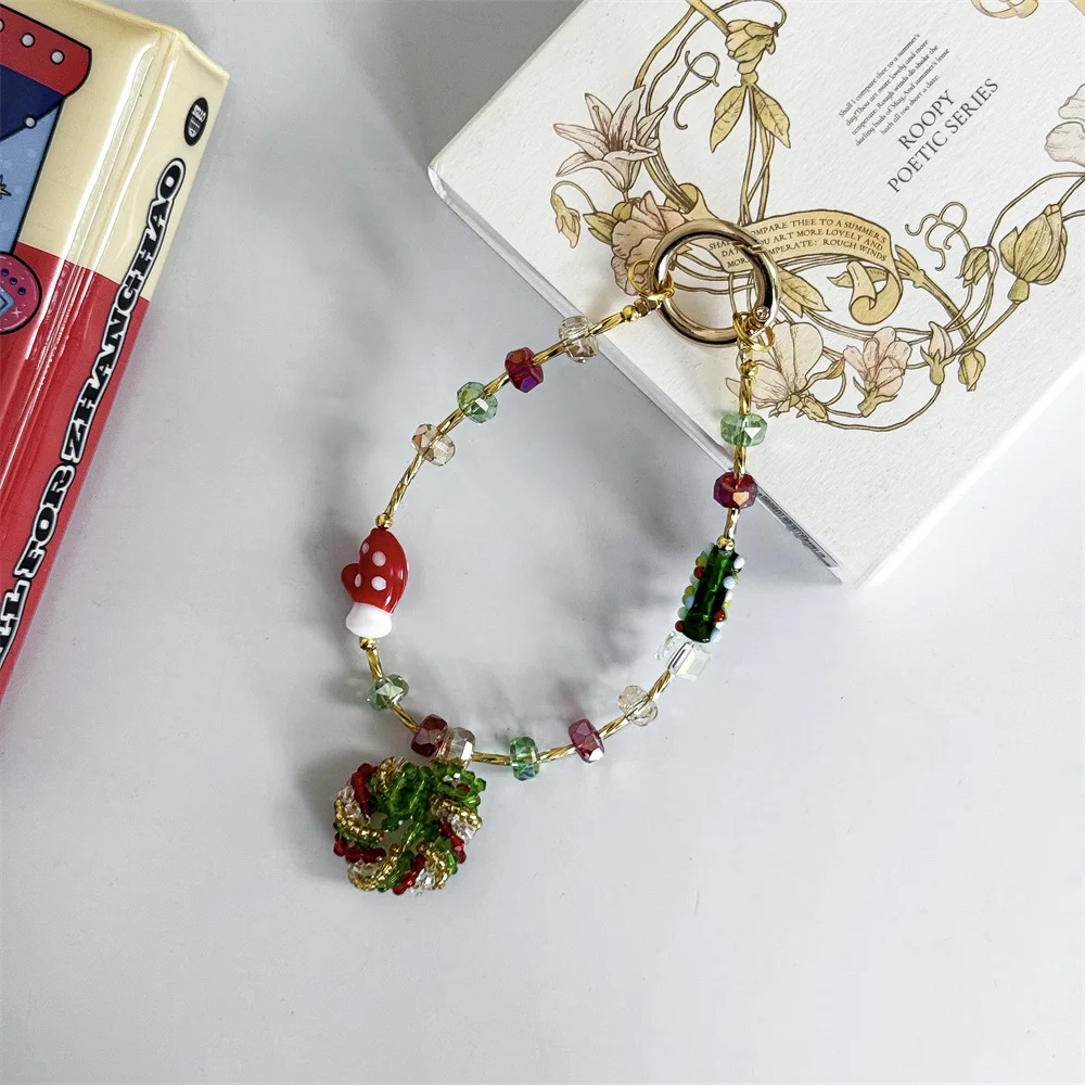 

Милая рождественская цепочка для телефона, кулон, ремешок на запястье, анти-потерянный ремешок, фестиваль для iPhone, декоративный ремешок, браслет, аксессуары для телефона