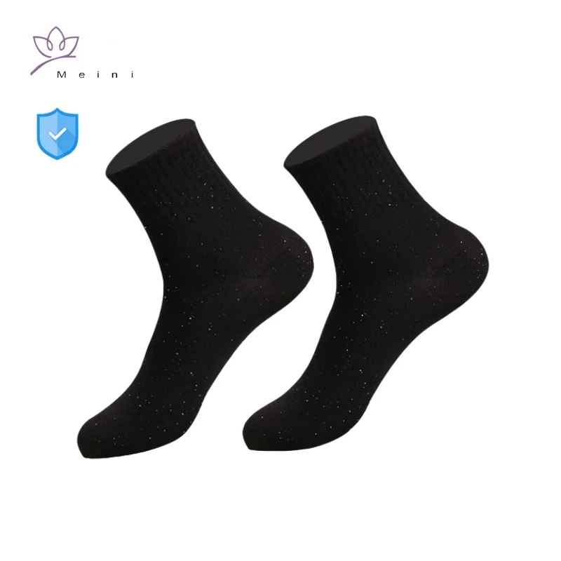 Electromagnetic radiation protective silver fiber antibacterial socks conductive anti-static earthing radiation proof socks