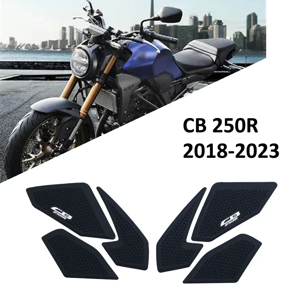 Motorcycle Sticker Anti slip Fuel Tank Pad 3D Side Gas Knee Grip Traction Pads For CB250R CB 250R cb250r 2018-2023