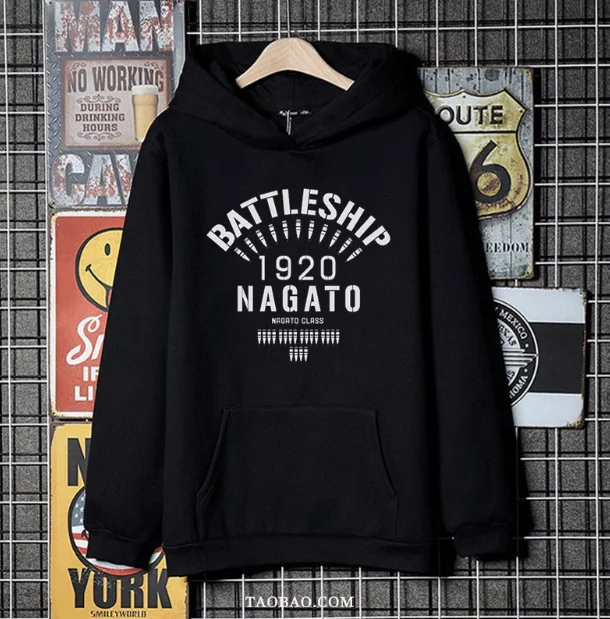 Anime Kancolle IJN Nagato Hooded Hoodie Cosplay Autumn Winter Men Women Coat Loose Jacket Tops