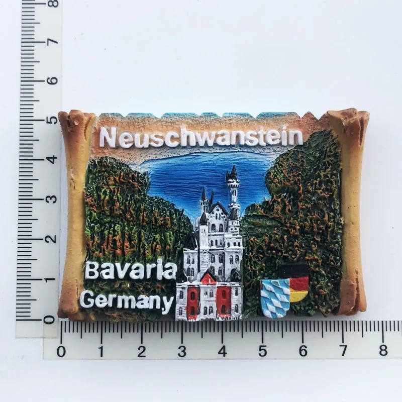 Neuschwanstein BAVARLA GERMANY Fridge Magnets Travel 3D Memorial Magnetic Refrigerator