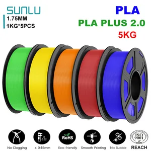 Sunlu Mix-Color 5Roll PLA/PLA Plus 2,0 Filament 1,75 mm 1 kg Karstel (2,2 Pfund) gut gerollte Filation in den meisten FDM-Druckern passen 10 Hauptverkäufe PCL -Filation - №5
