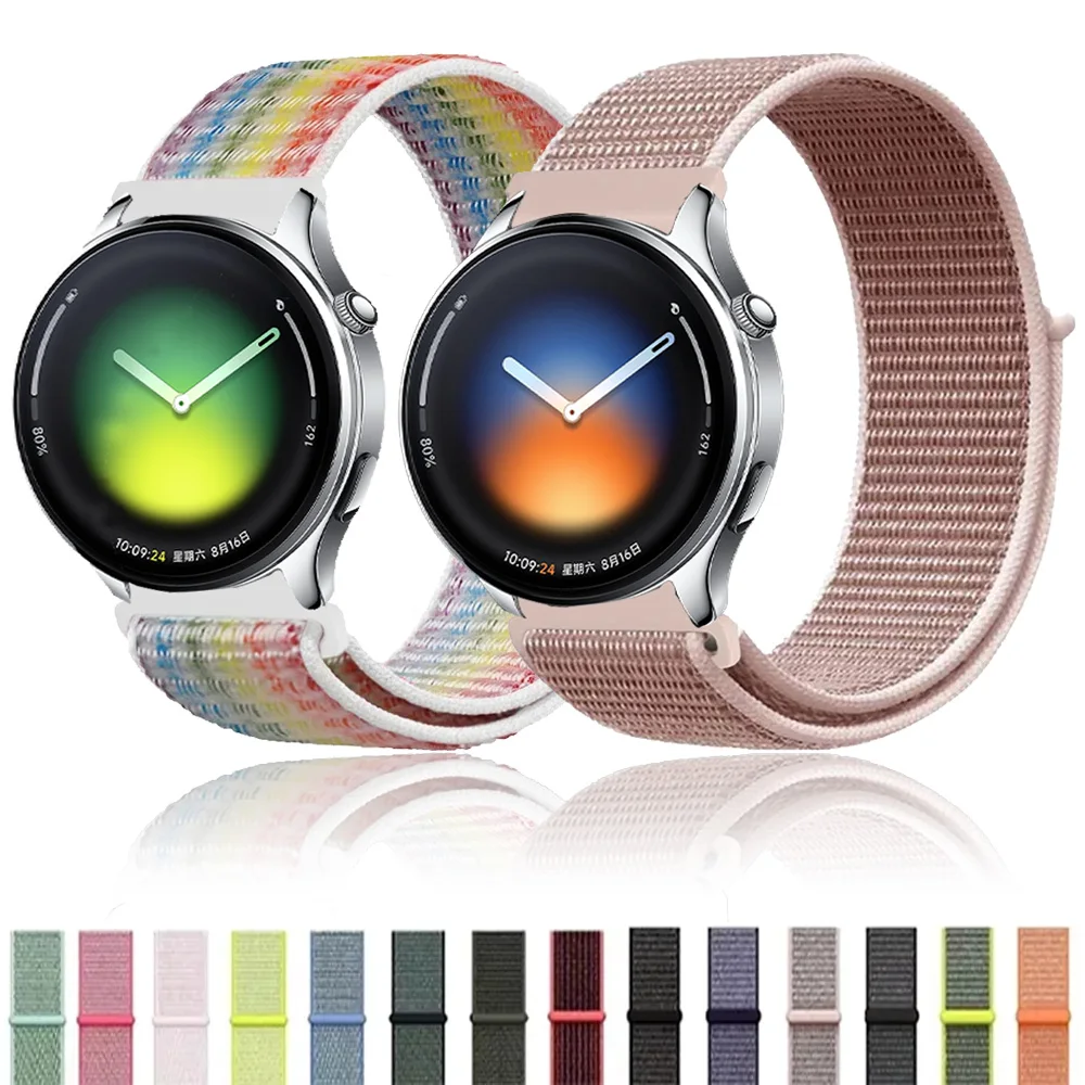 20mm 22mm Sport Nylon Loop Strap For Xiaomi Watch 5 S4 S3 S2 2-2 Pro Breathable Band Oneplus Watch Lite 3 2 2R OPPO Watch S X2 X