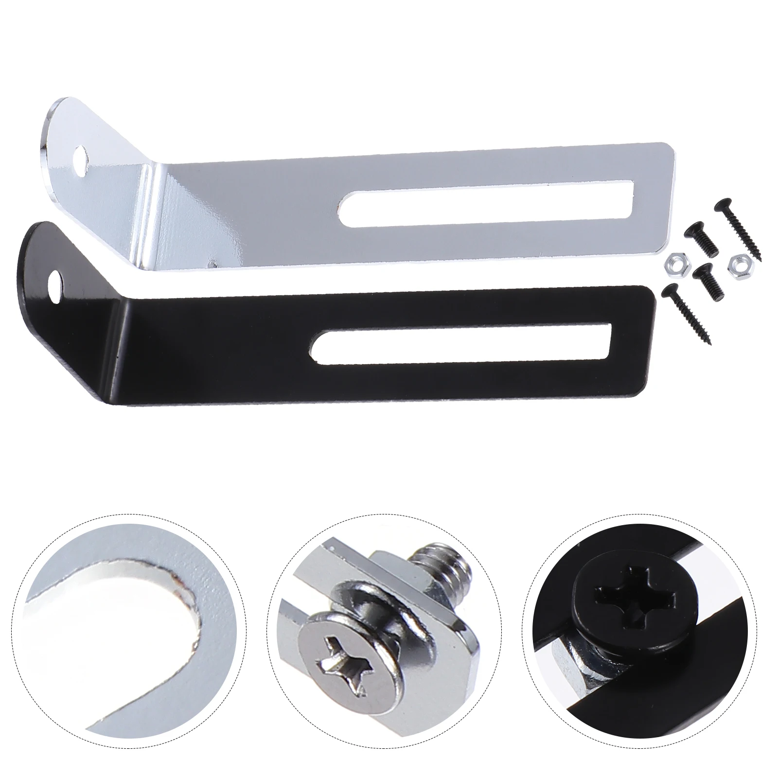 

2 Sets Electric Guitar Guard Plate Pick Material Accessories Supply Metal Support Universal Bracket Mounting Bass