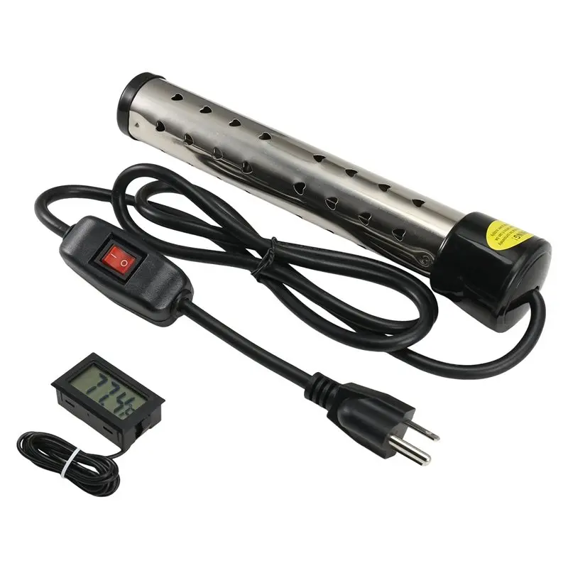 ABZA-Immersion Water Heater,1500W Pool Heater With Switch Control,Bathtub Heater With Intelligent Temperature Control Us Plug