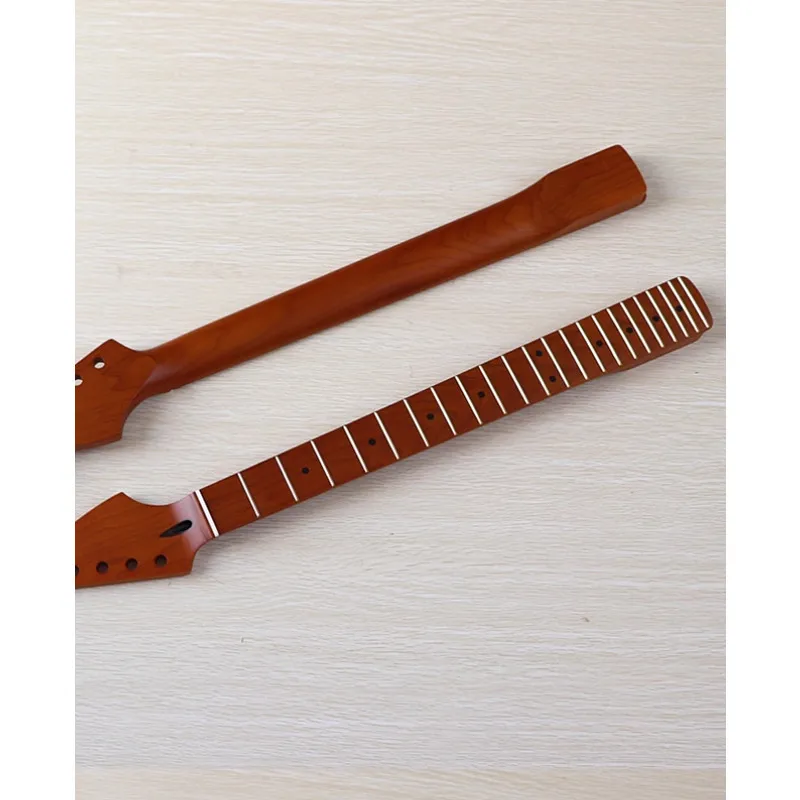 22 Frets Roast Maple Electric Guitar Neck Maple Fretboard Inlay dots matte Paint Guitar Parts Accessories