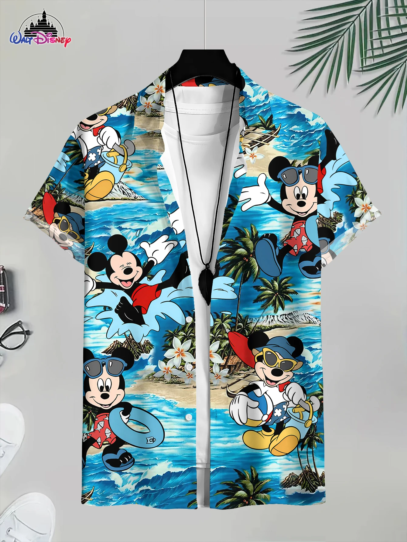 Stylish Casual Men's 3D Print Disney Character Shirt Assorted Styles: Multi - Pattern Mickey & Donald Duck Patterns