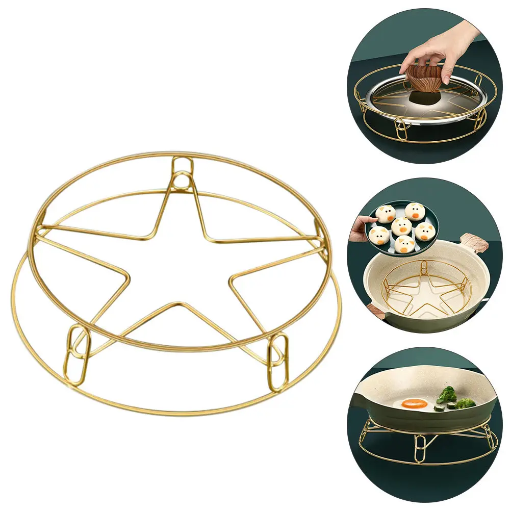 Stainless Steel Dual-Use Pot Holder & Steam Rack – Heat Resistant, Non-Scratch Kitchen Gadget